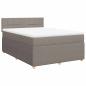 Preview: Boxspringbett mit Matratze Taupe 140x200 cm Stoff