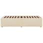 Preview: Bettgestell ohne Matratze Creme 90x200 cm Stoff