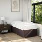 Preview: ARDEBO.de - Bettgestell ohne Matratze Dunkelbraun 90x200 cm Stoff