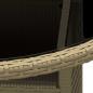 Preview: Gartentisch Ø80x75 cm Hartglas und Poly Rattan Beige