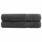 Preview: Premium Saunatücher SOLUND 2 Stk. Anthrazit 80x200 cm 600 g/m²