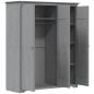 Preview: Kleiderschrank BODO Grau 146x53,5x173 cm Massivholz Kiefer