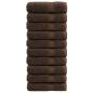 Preview: Premium Duschtücher SOLUND 10 Stk. Braun 70x140 cm 600 g/m²