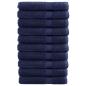 Preview: ARDEBO.de - Premium Handtücher SOLUND 10 Stk. Marineblau 100x200 cm 600 g/m²