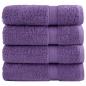 Preview: ARDEBO.de - Premium Badetücher SOLUND 4 Stk. Lila 100x150 cm 600 g/m²