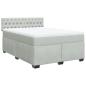 Preview: Boxspringbett mit Matratze Hellgrau 160x200 cm Samt