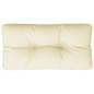 Preview: Palettenkissen Creme 70x40x12 cm Stoff