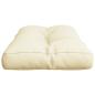 Preview: Palettenkissen Creme 70x40x12 cm Stoff