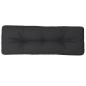 Preview: Palettenkissen Schwarz 120x40x12 cm Stoff