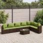 Preview: ARDEBO.de - 8-tlg. Garten-Sofagarnitur mit Kissen Braun Poly Rattan