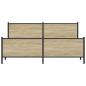 Preview: Metallbett ohne Matratze Sonoma-Eiche 193x203 cm