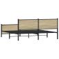 Preview: Metallbett ohne Matratze Sonoma-Eiche 193x203 cm