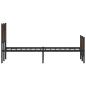 Preview: Metallbett ohne Matratze Braun Eichen-Optik 140x200 cm