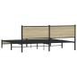 Preview: Metallbett ohne Matratze Sonoma-Eiche 193x203 cm