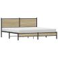 Preview: Metallbett ohne Matratze Sonoma-Eiche 180x200 cm