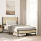 Preview: ARDEBO.de - Metallbett ohne Matratze Sonoma-Eiche 100x200 cm