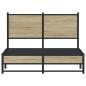 Preview: Metallbett ohne Matratze Sonoma-Eiche 120x190 cm