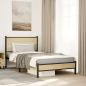 Preview: ARDEBO.de - Metallbett ohne Matratze Sonoma-Eiche 100x190 cm