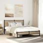 Preview: ARDEBO.de - Metallbett ohne Matratze Sonoma-Eiche 150x200 cm