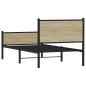 Preview: Metallbett ohne Matratze Sonoma-Eiche 80x200 cm