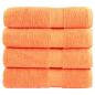 Preview: ARDEBO.de - Premium-Duschtücher SOLUND 4 Stk. Orange 70x140 cm 600 g/m²