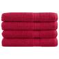 Preview: ARDEBO.de - Premium-Saunatücher SOLUND 4 Stk. Rot 80x200 cm 600 g/m²