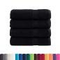 Preview: Premium Badetücher SOLUND 4 Stk. Schwarz 100x150 cm 600 g/m²