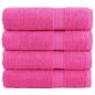 Preview: ARDEBO.de - Premium Badetücher SOLUND 4 Stk. Rosa 100x150 cm 600 g/m²