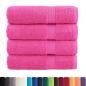 Preview: Premium Badetücher SOLUND 4 Stk. Rosa 100x150 cm 600 g/m²