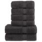 Preview: 6 tlg. Premium-Handtuch-Set SOLUND Anthrazit 600 g/m²