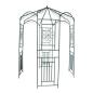 Preview: Rosenpavillon 250 cm Dunkelgrün