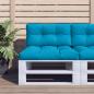 Preview: ARDEBO.de - Palettenkissen Hellblau 70x40x12 cm Stoff