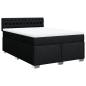 Preview: Boxspringbett mit Matratze Schwarz 160x200 cm Stoff