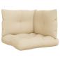Preview: Palettenkissen 3-tlg. Beige Stoff