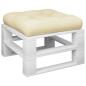 Preview: Palettenkissen Creme 50x50x12 cm Stoff