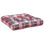 Preview: Palettenkissen Rot Karomuster 50x50x12 cm Stoff