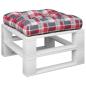 Preview: Palettenkissen Rot Karomuster 50x50x12 cm Stoff