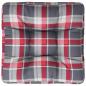 Preview: Palettenkissen Rot Karomuster 50x50x12 cm Stoff