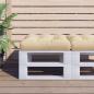 Preview: ARDEBO.de - Palettenkissen Beige 60x60x12 cm Stoff
