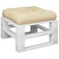Preview: Palettenkissen Beige 60x60x12 cm Stoff