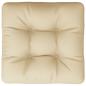 Preview: Palettenkissen Beige 60x60x12 cm Stoff