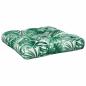 Preview: Palettenkissen Blattmuster 60x60x12 cm Stoff