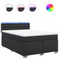 Preview: Boxspringbett mit Matratze Schwarz 160x200 cm Kunstleder
