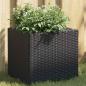 Preview: ARDEBO.de - Pflanzkübel 2 Stk. Schwarz 36x30x32 cm Poly Rattan