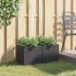 Preview: Pflanzkübel 2 Stk. Schwarz 36x30x32 cm Poly Rattan