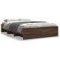 Preview: Bettgestell ohne Matratze Braun Eiche 120x200 cm Holzwerkstoff