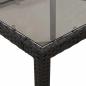Preview: 3-tlg. Garten-Bistro-Set mit Kissen Schwarz Poly Rattan