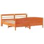 Preview: Massivholzbett ohne Matratze Wachsbraun 200x200 Kiefernholz
