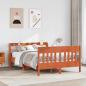 Preview: ARDEBO.de - Massivholzbett ohne Matratze Wachsbraun 160x200 Kiefernholz