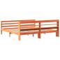 Preview: Massivholzbett ohne Matratze Wachsbraun 200x200 Kiefernholz